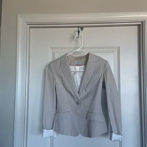 H&M Cropped Tan Blazer, Silk Lining Size 2